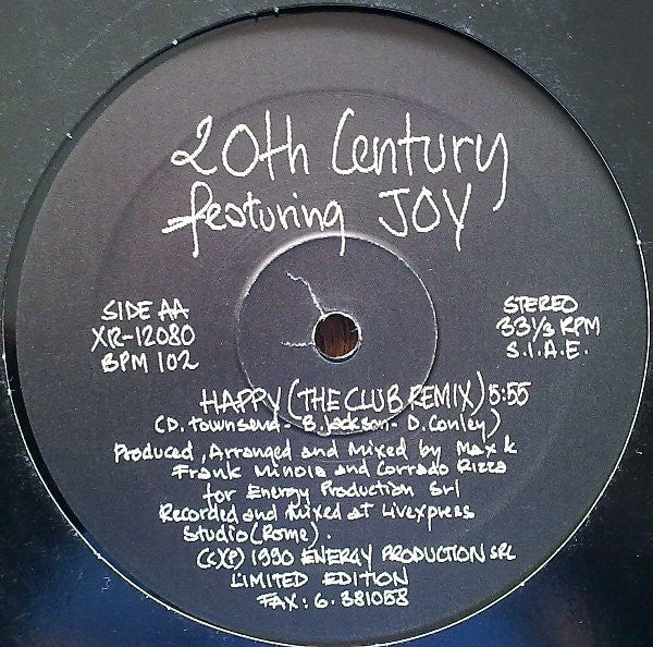20th Century Featuring Joy Garrison : Happy (12", Ltd)