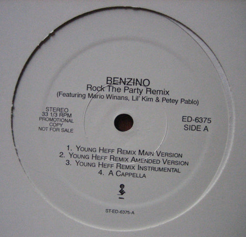 Benzino : Rock The Party (Remix) (12", Promo)