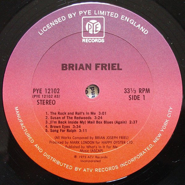 Brian Joseph Friel : Brian Friel (LP, Album)