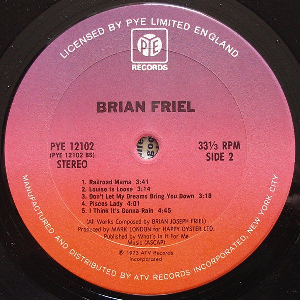 Brian Joseph Friel : Brian Friel (LP, Album)
