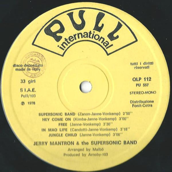 Jerry Mantron : Jerry Mantron & The Supersonic Band (LP)