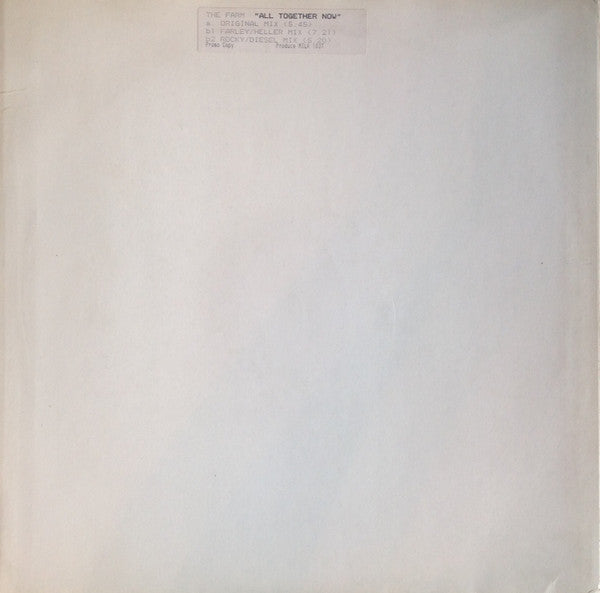 The Farm : All Together Now (Remixes) (12", Promo, W/Lbl)