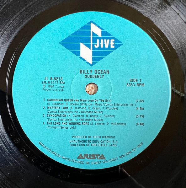 Billy Ocean : Suddenly (LP, Album)