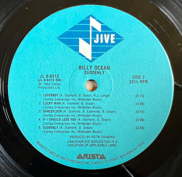 Billy Ocean : Suddenly (LP, Album)