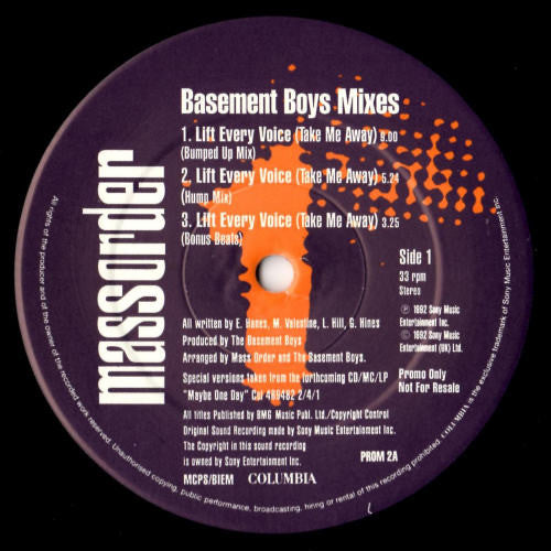 Mass Order : Lift Every Voice (Take Me Away) (2x12", Ltd, Num, Promo)