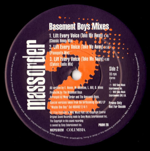 Mass Order : Lift Every Voice (Take Me Away) (2x12", Ltd, Num, Promo)