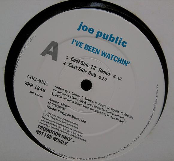 Joe Public : I've Been Watchin' (12", Promo)