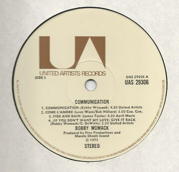Bobby Womack : Communication (LP, Album)