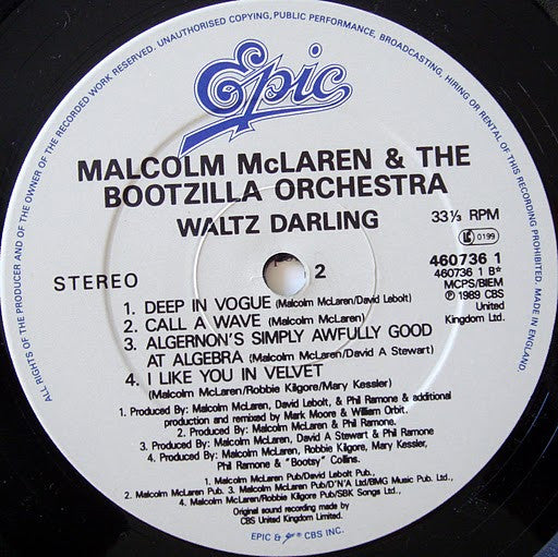 Malcolm McLaren And The Bootzilla Orchestra : Waltz Darling (LP, Album)