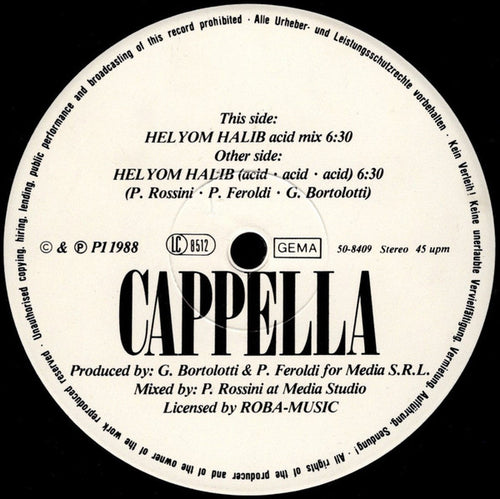 Cappella : Helyom Halib (12", Com)