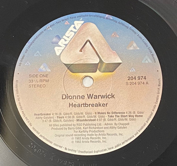 Dionne Warwick : Heartbreaker (LP, Album)