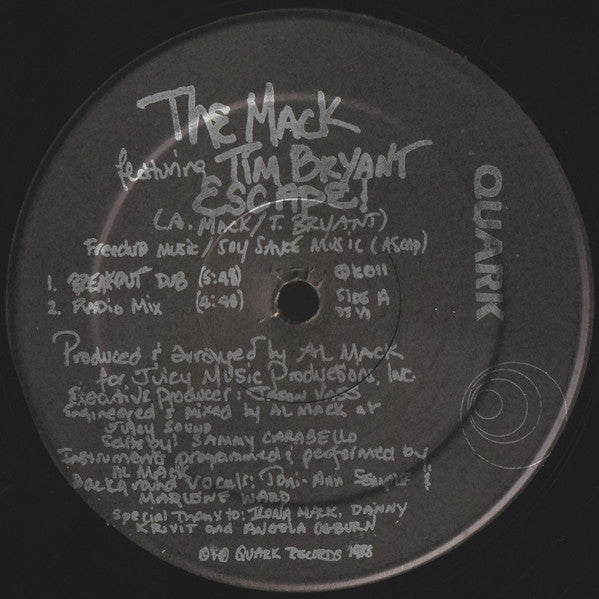 Al Mack Featuring Tim Bryant : Escape (12")