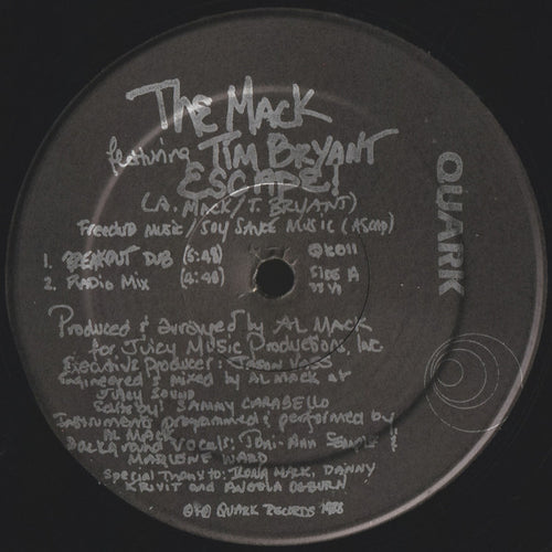 Al Mack Featuring Tim Bryant : Escape (12")