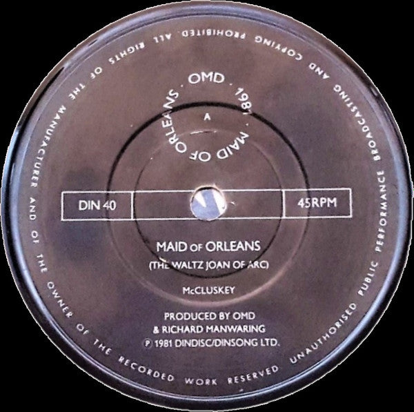 Orchestral Manoeuvres In The Dark : Maid Of Orleans (7", Single, No )