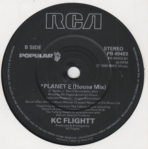 KC Flightt : Planet E (7", Single)