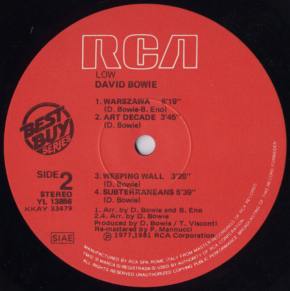 David Bowie : Low (LP, Album, RE, RM)