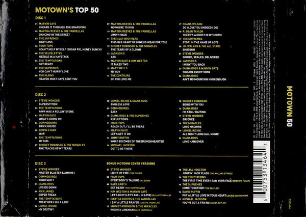 Various : Motown 50 (Yesterday - Today - Forever) (3xCD, Comp)