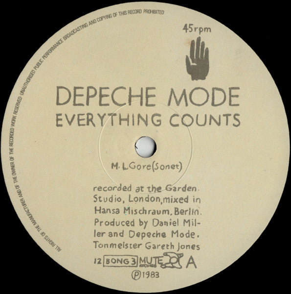 Depeche Mode : Everything Counts (In Larger Amounts) (12", Single)