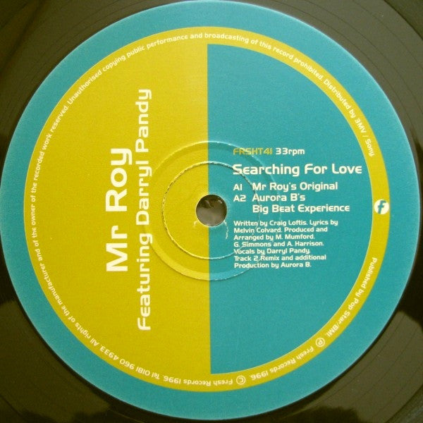 Mr Roy* Featuring Darryl Pandy : Searching For Love (12")