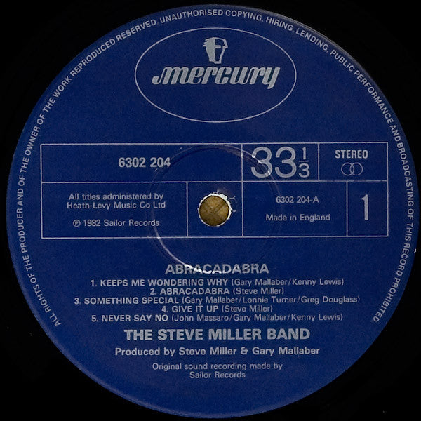 The Steve Miller Band* : Abracadabra (LP, Album)