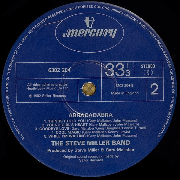 The Steve Miller Band* : Abracadabra (LP, Album)