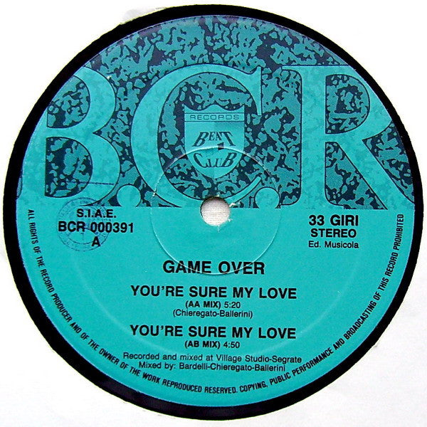 Game Over (10) : You're Sure My Love (12")