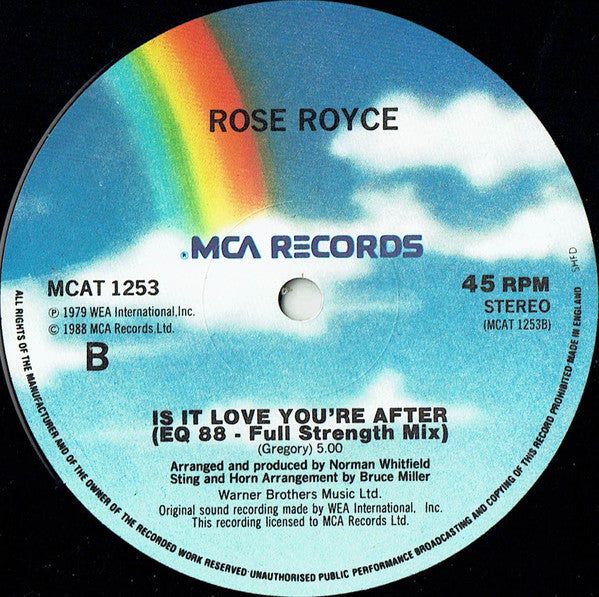 Rose Royce : Car Wash (EQ 88 Full Strength Mix) (12", Dam)