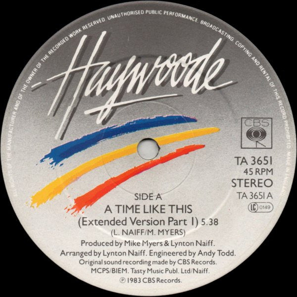 Haywoode : A Time Like This (Extended Version Part 1) (12")