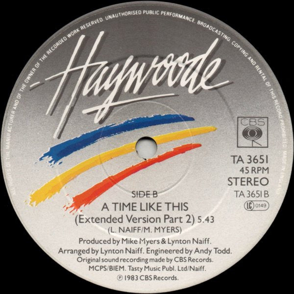 Haywoode : A Time Like This (Extended Version Part 1) (12")