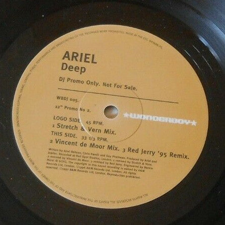Ariel (3) : Deep (I'm Falling Deeper) (2x12", Promo)