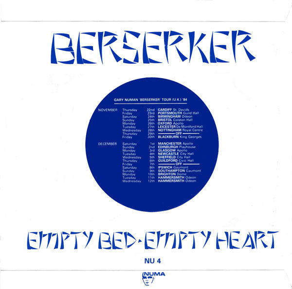 Gary Numan : Berserker (7", Single)