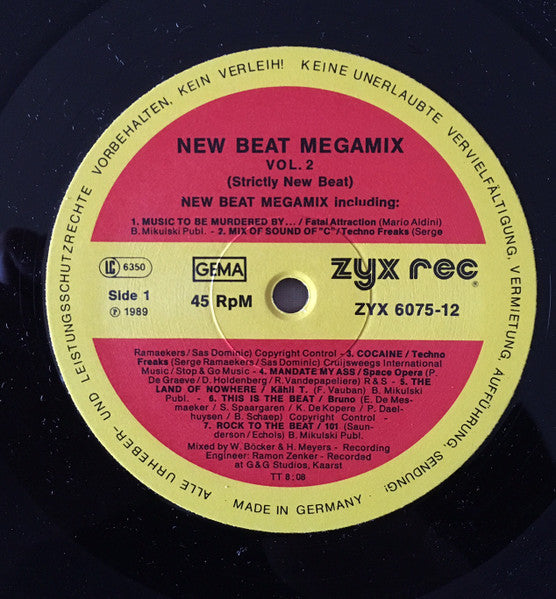 Various : New Beat Megamix Vol. 2 (12", Mixed)