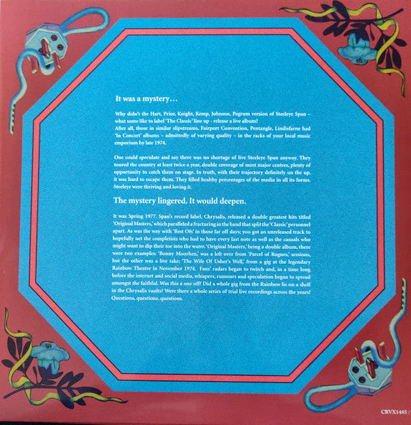Steeleye Span : Live At The Rainbow Theatre 1974 (2xLP, Album, Red)