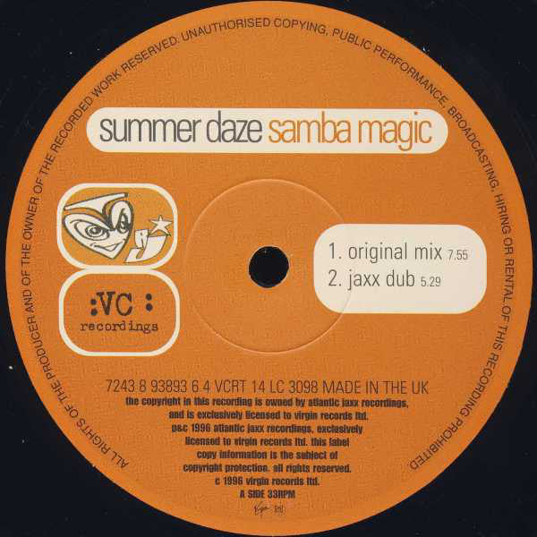 Summer Daze : Samba Magic (12")