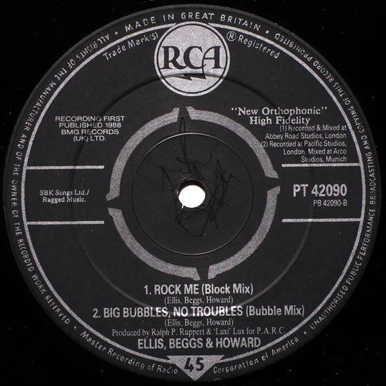 Ellis, Beggs & Howard : Big Bubbles, No Troubles (12", Single)