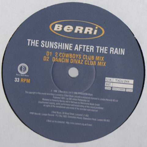 BERRi : The Sunshine After The Rain (2x12", Promo)