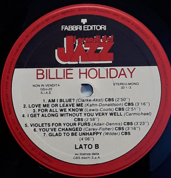 Billie Holiday : Billie Holiday (LP, Comp)