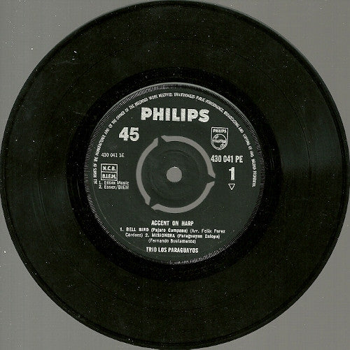 Luis Alberto del Parana y Los Paraguayos : Accent On Harp (7", Mono)