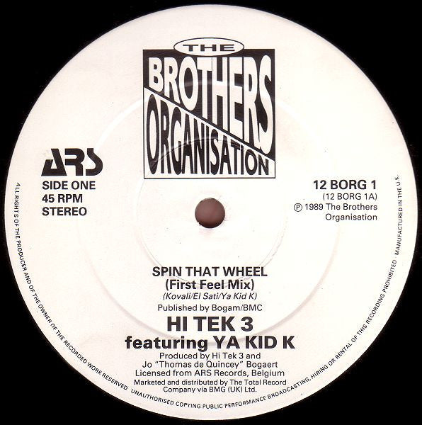 Hi Tek 3 feat. Ya Kid K : Spin That Wheel (12", Maxi)