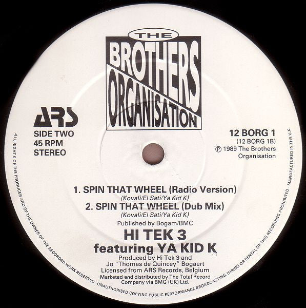 Hi Tek 3 feat. Ya Kid K : Spin That Wheel (12", Maxi)