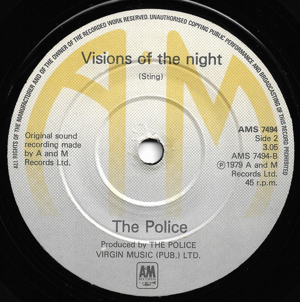 The Police : Walking On The Moon (7", Single)
