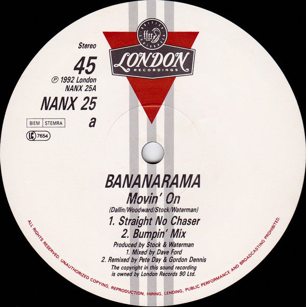 Bananarama : Movin' On (12")