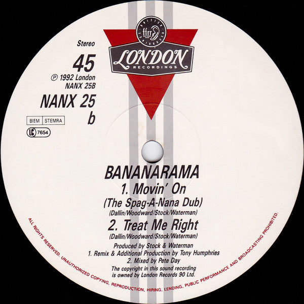 Bananarama : Movin' On (12")