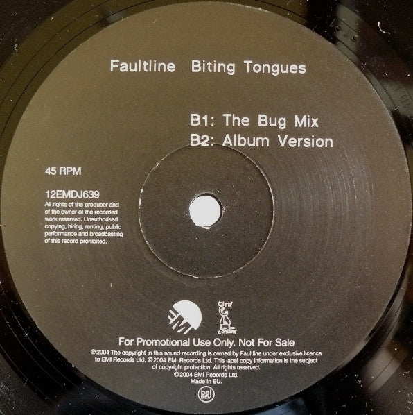 Faultline : Biting Tongues (12", Promo)