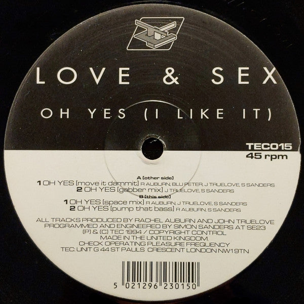 Love & Sex : Oh Yes (I Like It) (12")