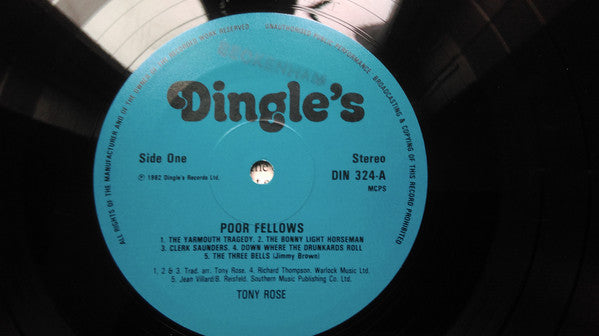 Tony Rose (2) : Poor Fellows (LP, Album)