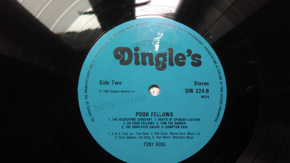 Tony Rose (2) : Poor Fellows (LP, Album)