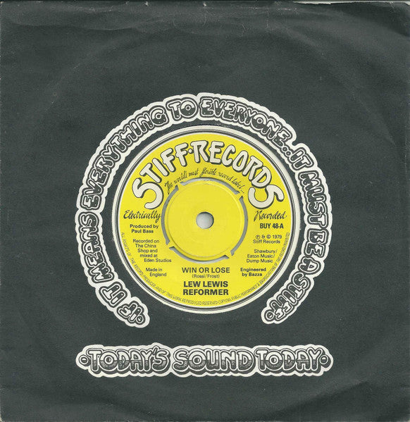 Lew Lewis Reformer : Win Or Lose (7")