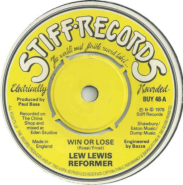 Lew Lewis Reformer : Win Or Lose (7")