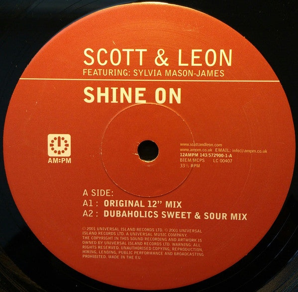 Scott & Leon Featuring: Sylvia Mason-James : Shine On (12")